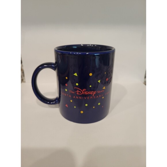 Disney Store 10th Anniversary A Decade of Dreams Blue Ceramic Mug Mickey Pluto - Picture 4 of 7